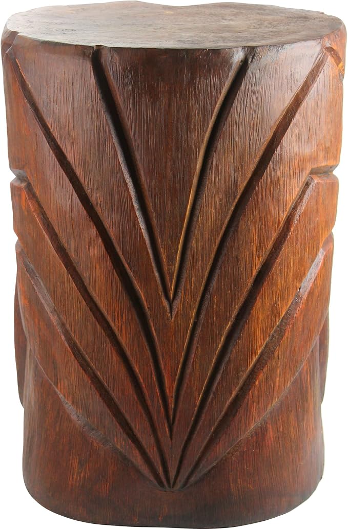 Design Toscano Grand Tiki Face Kanaloa Teeth Indoor/Outdoor Side Table Statue - Image 4