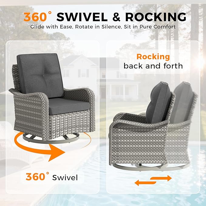 8-Seat Outdoor Wicker Patio Furniture Set - Image 5