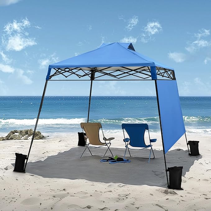 PHI VILLA 8x8ft Pop Up Canopy Tent Instant Portable Shelter One Push Tent Canopy by PHIVILLAThepioneerofcomfortablehouseholdsupplies