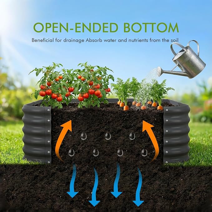 2-Pack 4x1.5ft Galvanized Raised Garden Bed, Outdoor Planter Bed, Metal Planter - Image 4