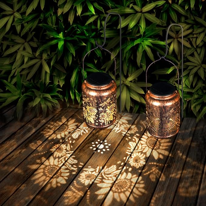 2 Pack Solar Light, Outdoor Lanterns - Image 2