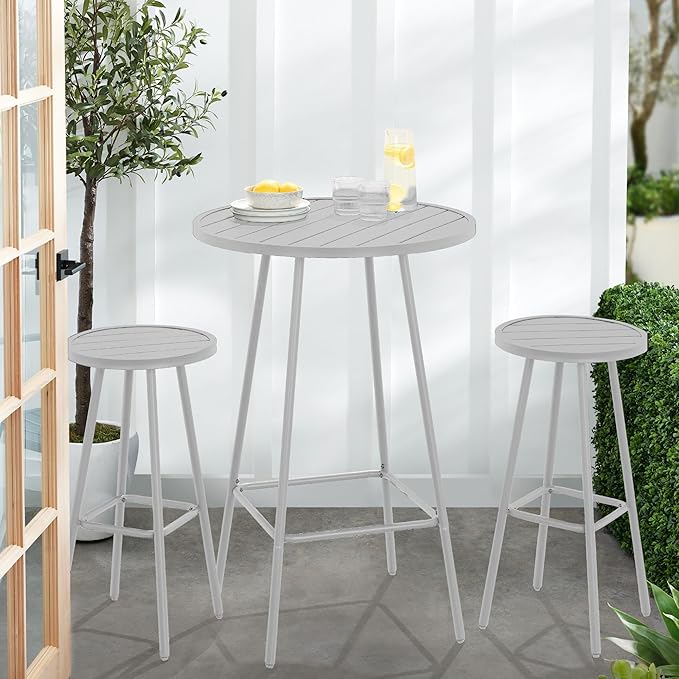 Best Choice Products 3-Piece Patio Dining Set, Bar Height, Outdoor Bistro Set - Image 7