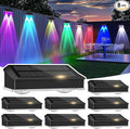 echosari 8 Pack Solar Fence Lights Outdoor Waterproof Color Changing 100 Lumen by echosari