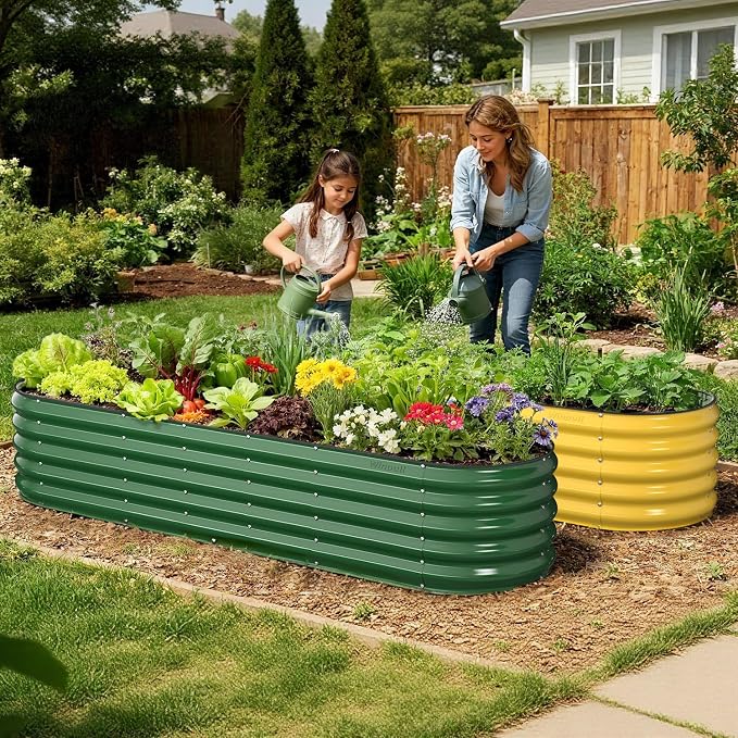8x2x1.5 ft Galvanized Steel Raised Garden Bed, Raised Garden Bed Kit, - Image 6