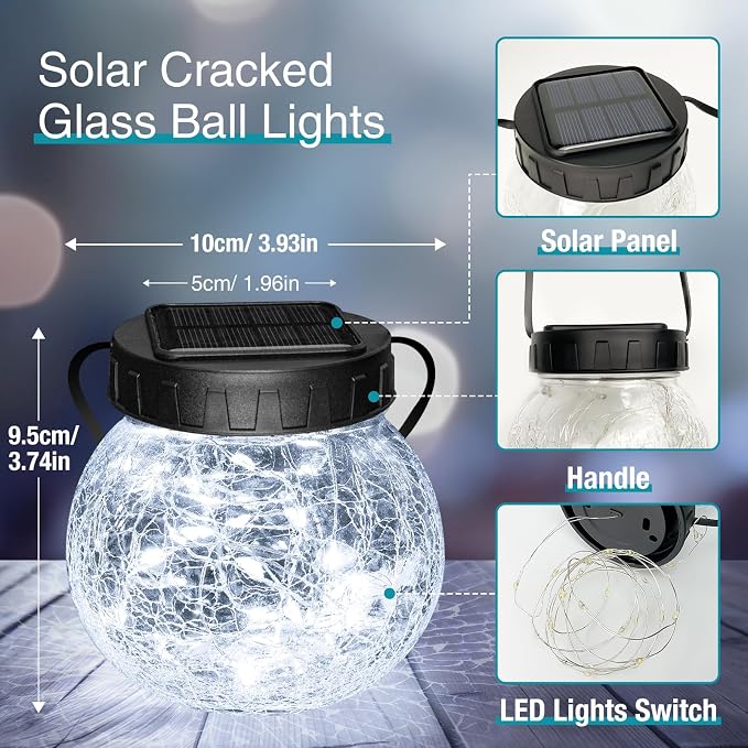 Kolpop Solar Lanterns Outdoor Waterproof 6 Pack, Hanging Solar Lights - Image 5