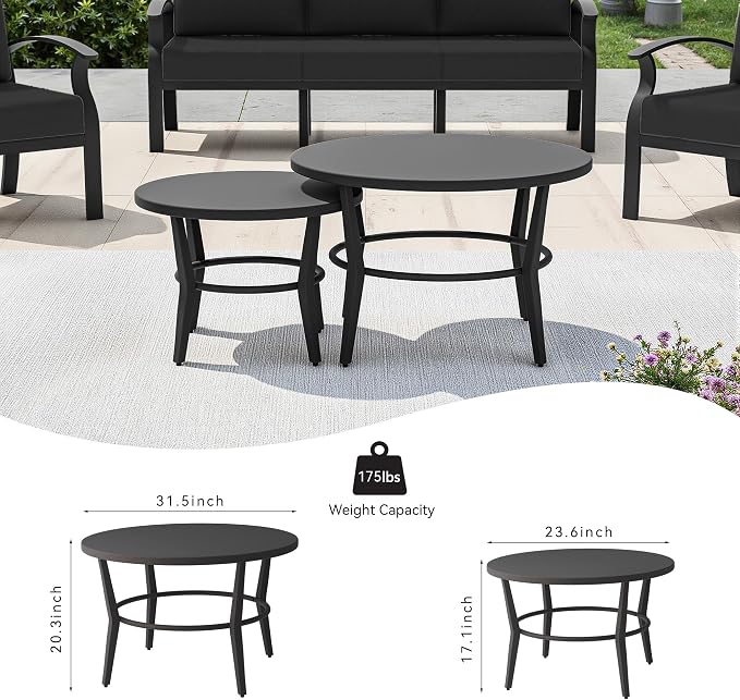 Kullavik Aluminum Patio Furniture Set - Image 7