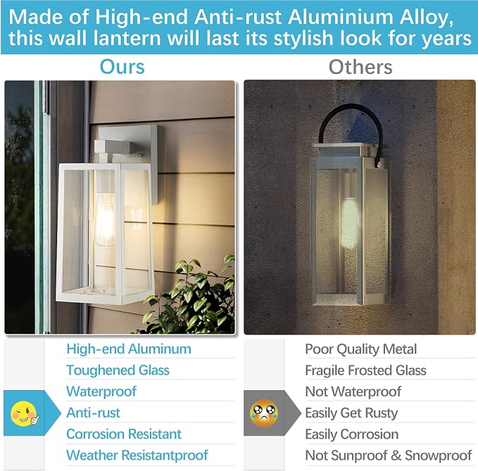 MAXvolador Outdoor Wall Sconce, Large Exterior Waterproof Wall Lantern Light - Image 5