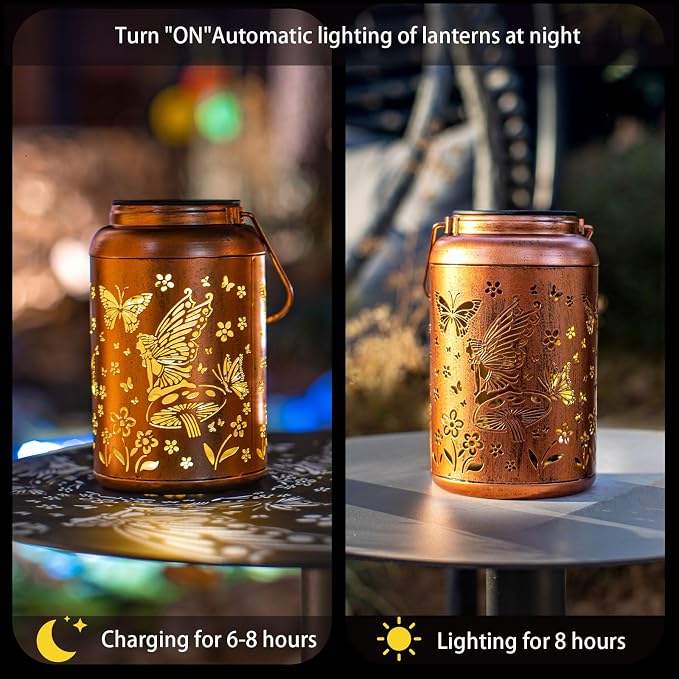 Fairy Solar Lanterns Outdoor Waterproof Hanging Butterfly Lights Birthday Gifts - Image 4