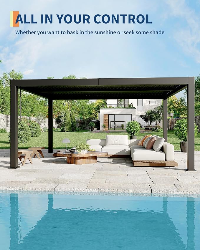 Garvee Louvered Pergola - Image 2