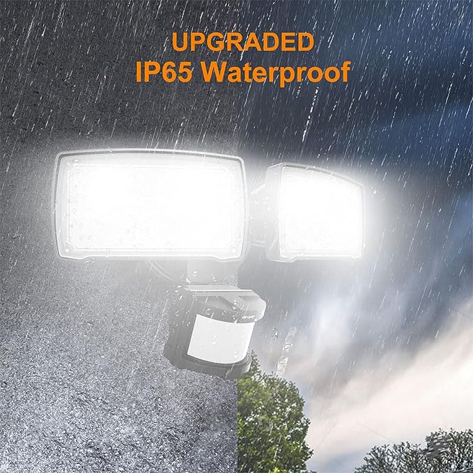 LEPOWER LED Security Lights Motion Sensor Light Outdoor, 30W 3200LM Motion - Image 6