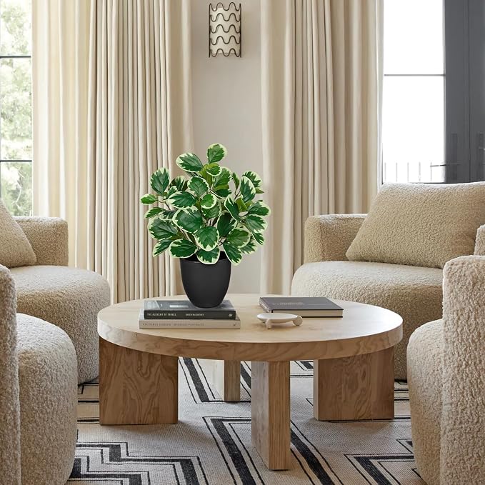 Sets of 2 Artificial Plants Indoor Home Decor, 14.5" Fake Potted Silk Plants - Image 4