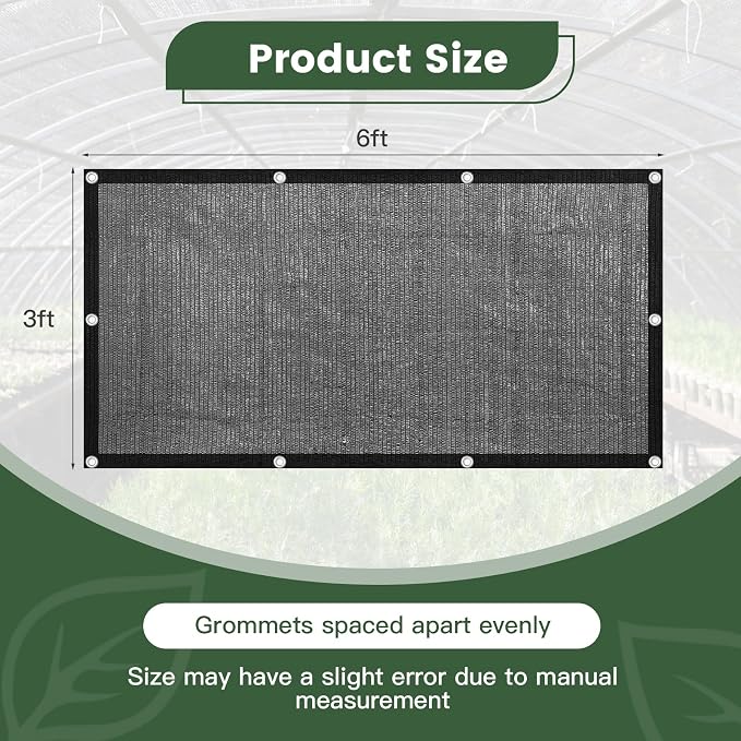 55% 3 x 6 FT Shade Cloth Sun Shade Net - Image 2
