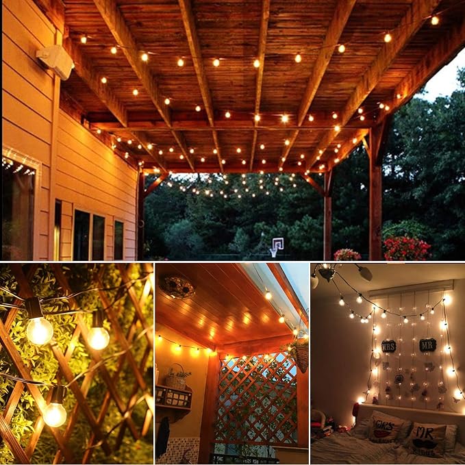 GOOTHY 50Ft G40 LED Outdoor String Lights, Waterproof - Image 6