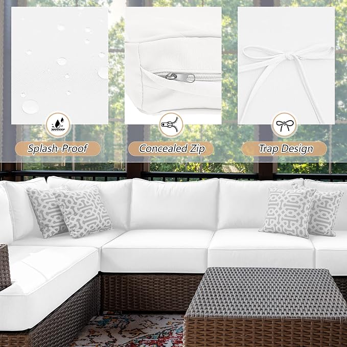 Patelai 11 Pcs Waterproof Patio Cushion Covers - Image 4