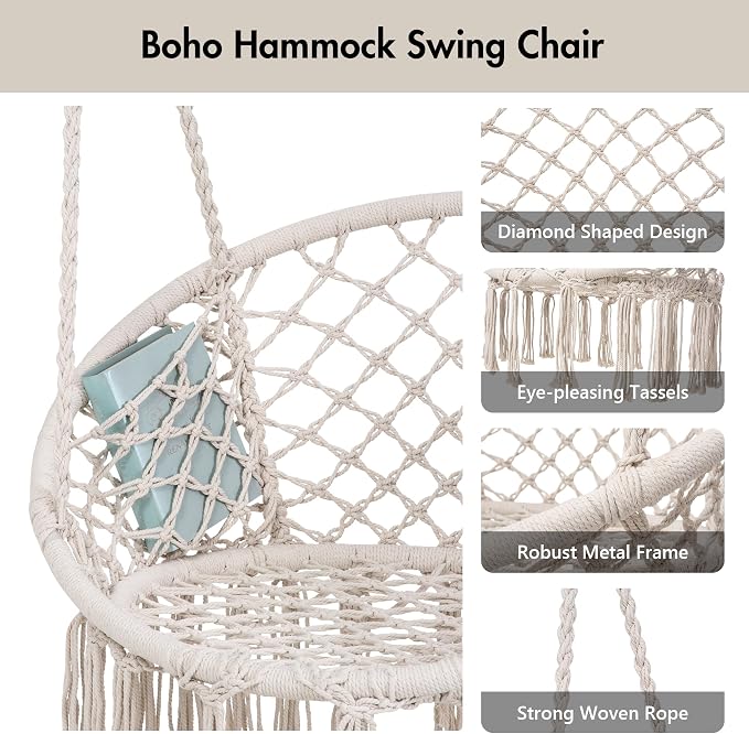 ANOW Macrame Hammock Chair - Image 4
