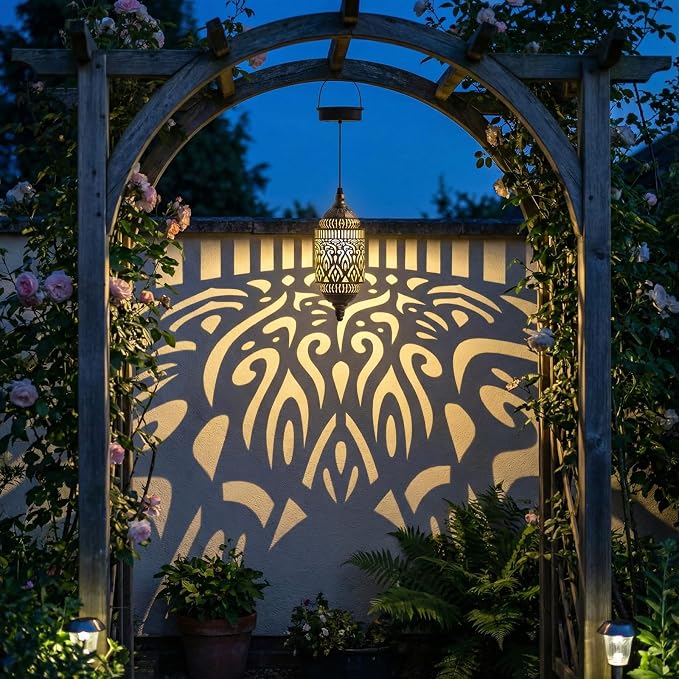 Twinkya Hanging Solar Lights Outdoor Garden Decor, Decorative Waterproof Metal - Image 4