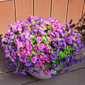 Artificial Flowers for Outdoors, UV Resistant Fake Silk Morning Glory, by maxkes