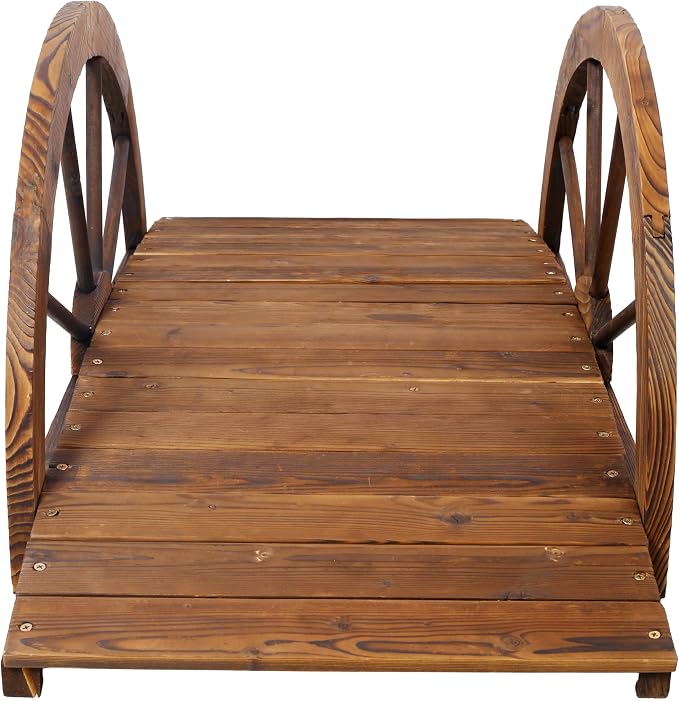 3.3 FT Wooden Garden Bridge - Image 5