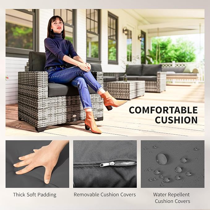 Outsunny 5 Piece Patio Furniture Set - Image 5