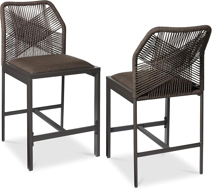 Best Choice Products Indoor Outdoor Counter Height Bar Stools Set of 2 by BestChoiceProducts