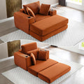 HANXIN 62" Chaise Lounge Chair Indoor, Oversized Corduroy Boneless Convertible by HANXIN