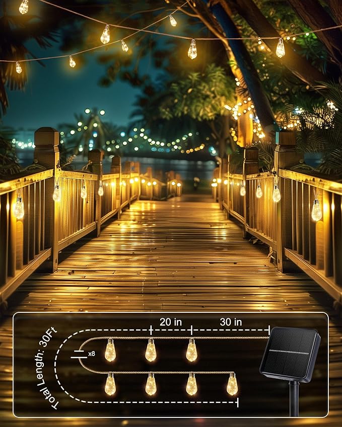 Brightown 30FT Solar String Lights Outdoor - Image 3