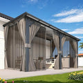 AECOJOY 14' x 8' Gazebo Outdoor Pergola, Hard Top Lean to 8x14 Gazebo by AECOJOY