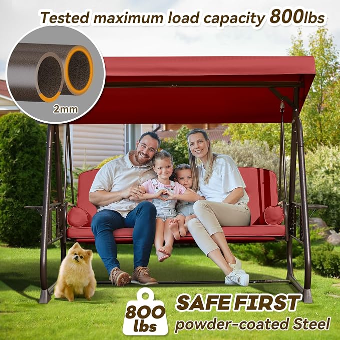 3 in 1 Outdoor Porch Swing - Image 2