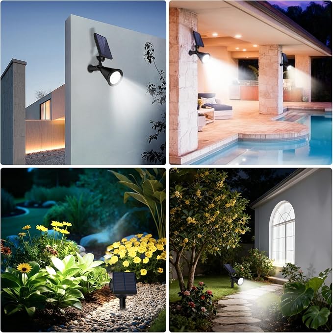 Solar Spot Lights Outdoor Waterproof, 18 LED Solar Powered Landscape Lighting - Image 7