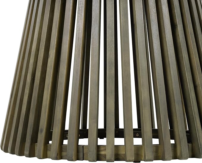 Merax Outdoor Dining Table 47.25" Round Extra-Large Acacia Wood Patio Dining - Image 5