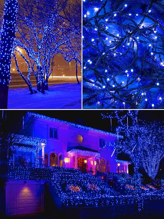 2 Pack 200 LED Solar String Lights Outdoor, Solar Christmas Lights - Image 3