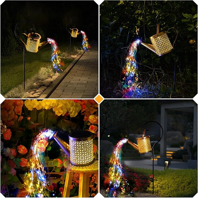 Solar Watering Can Light, Solar Yard Decorations Outdoor, Garden Decor Lights - Image 5