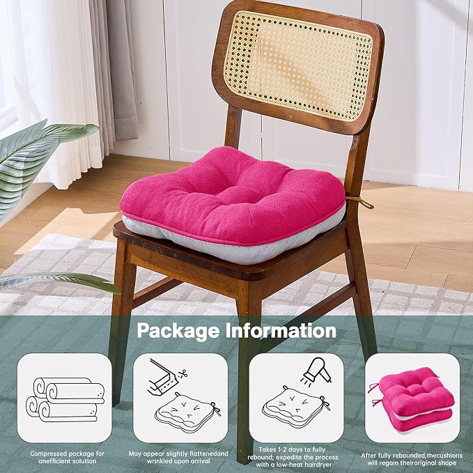 BETU Chair Cushions for Dining Chairs Set of 4, 3.5" Thick Kitchen Table Chair - Image 7