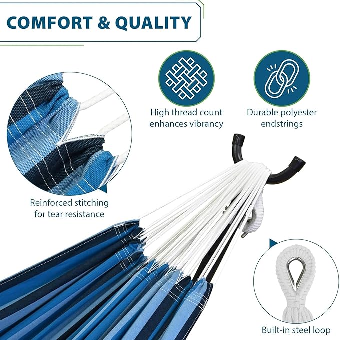 Vivere Double Cotton Hammock - Image 2
