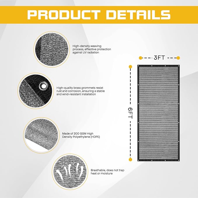 3'x 6' Pergola Shade Cover - Image 3