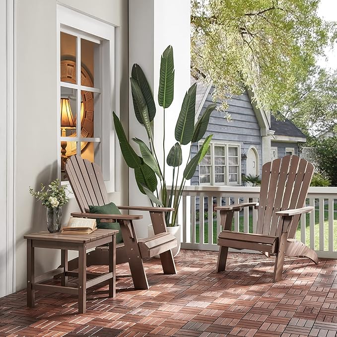Psilvam Oversized Outdoor Side Table, 19.68" Poly Lumber Adirondack Side Table - Image 4