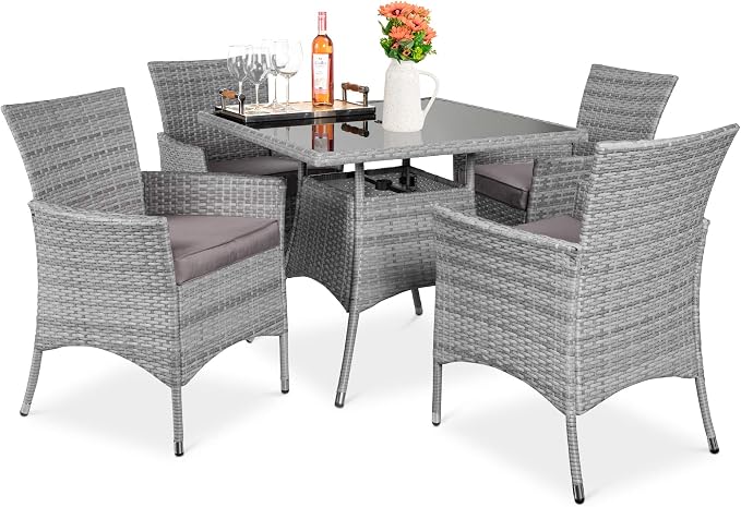 Best Choice Products 5-Piece Indoor Outdoor Wicker Dining Set Furniture by BestChoiceProducts