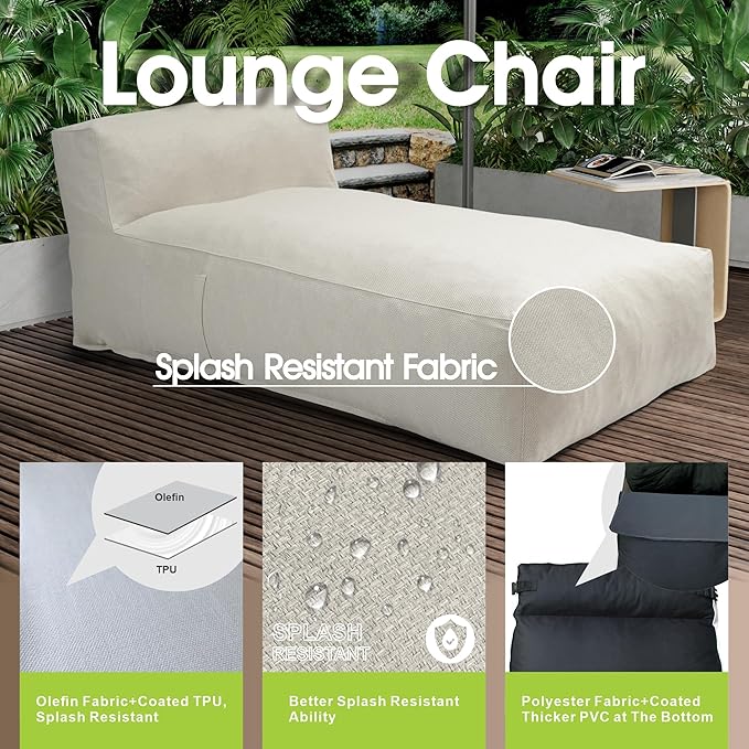 Outdoor Bean Bed Chair Sun Lounger, Outdoor Couch Sofa - Image 6