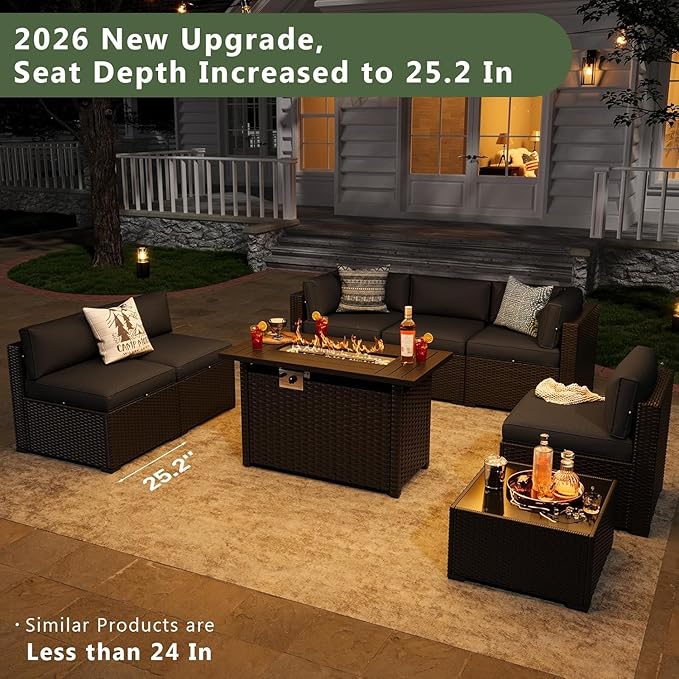Aoxun 8 Piece Patio Furniture Set - Image 6
