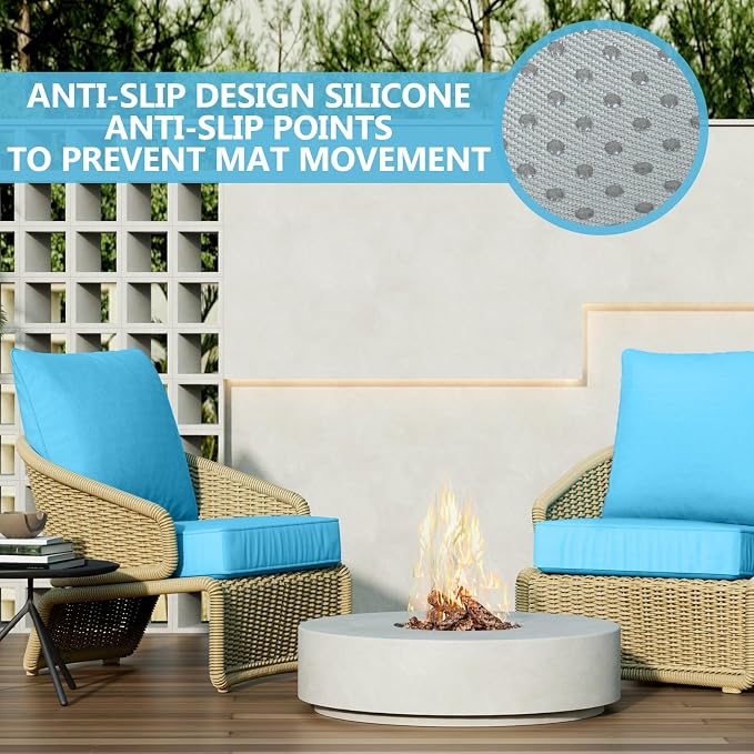 22" x 22" x 6" Outdoor Deep Seat Cushions Set - Image 6