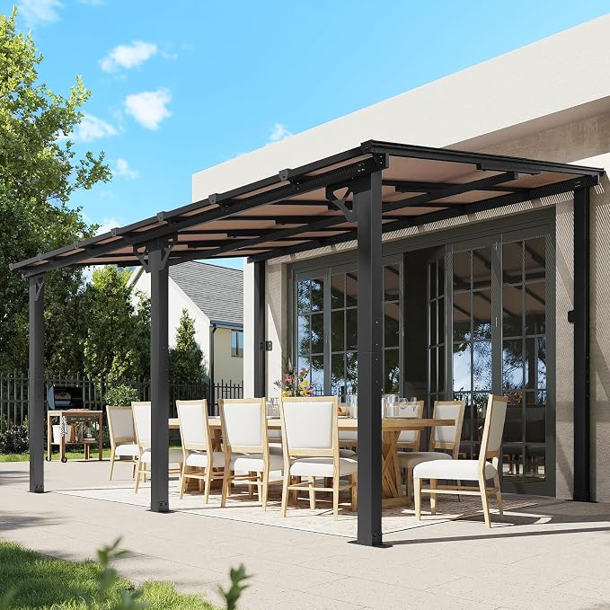 Aoxun 14' x 10' Gazebo for Patio, Lean to Gazebo Pergola - Image 2