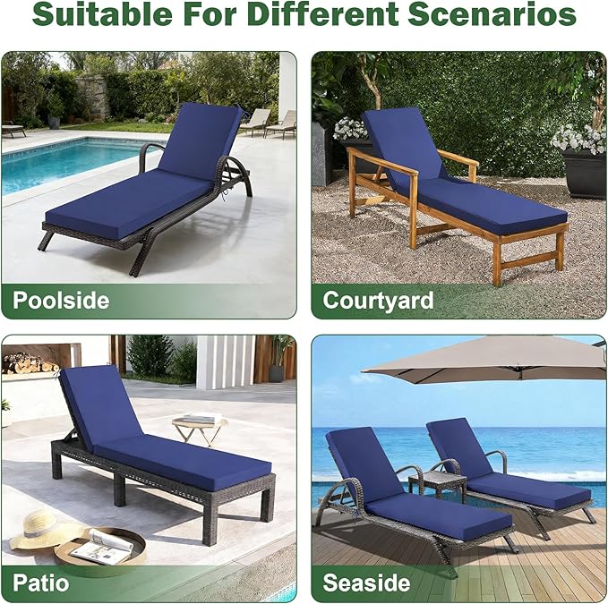Chaise Lounge Cushions Outdoor, Outdoor Chaise Cushion - Image 2
