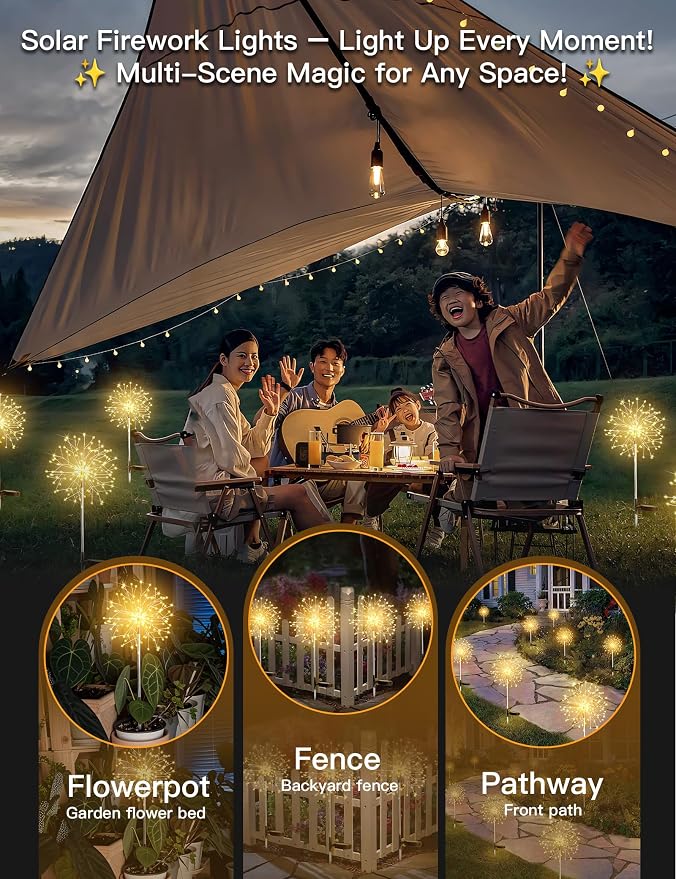 suddus Solar Garden Lights Outdoor Waterproof Decorative, Solar Fairy Lights - Image 2