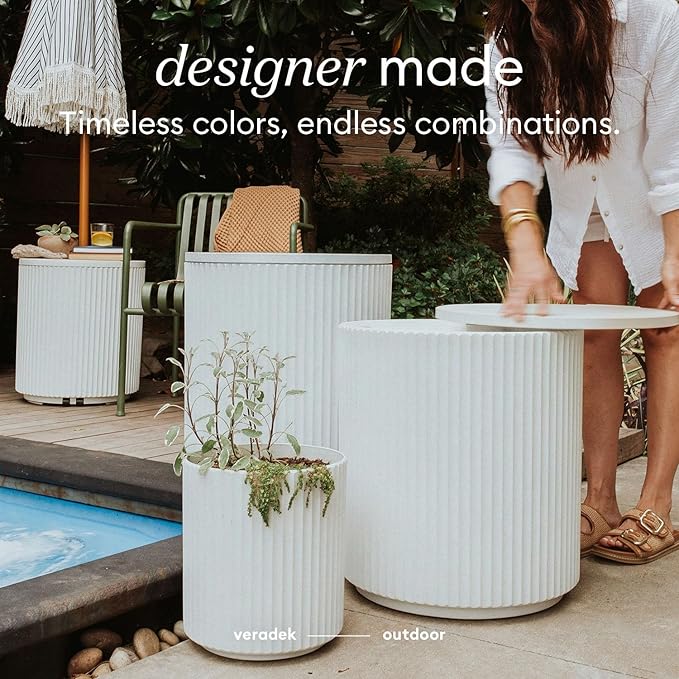 Veradek Outdoor Cooler Side Table - 2 in 1 - Designed - Image 4