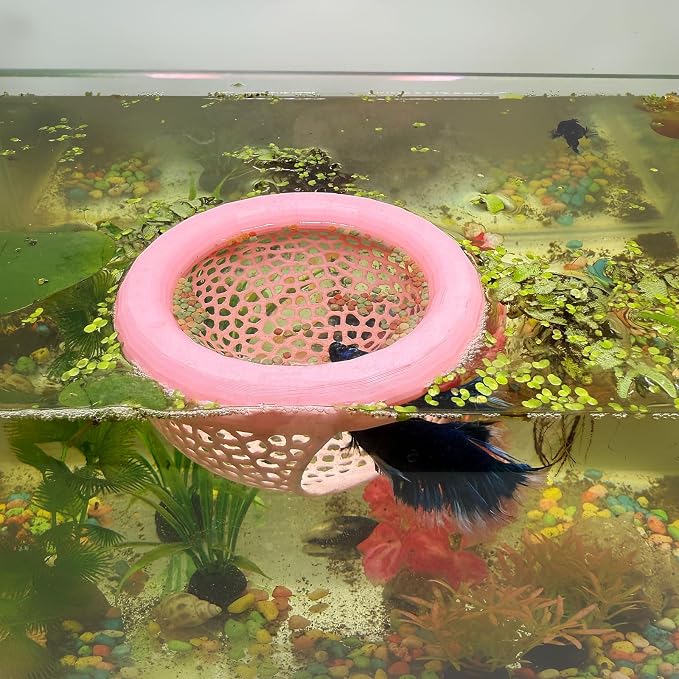 Aquarium Floating Betta Fish Skins, Betta or Shrimp Feeder, Cave and Hammock by HOZOE