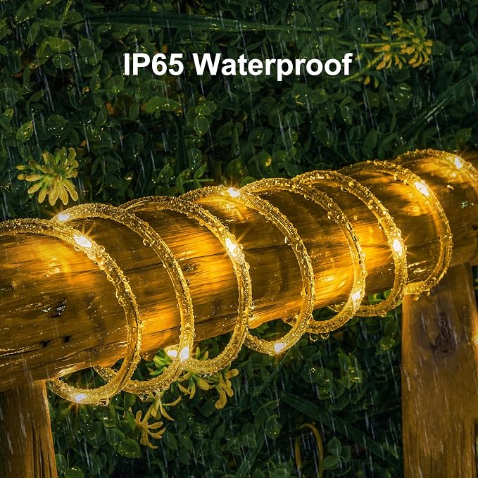 Brightown Solar Rope Lights Outdoor 2 Pack 39 Feet 100 Led Waterproof Solar - Image 2