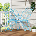 49 Inch Outdoor Bench, Weatherproof Butterfly Front Porch Benches by Decoccino