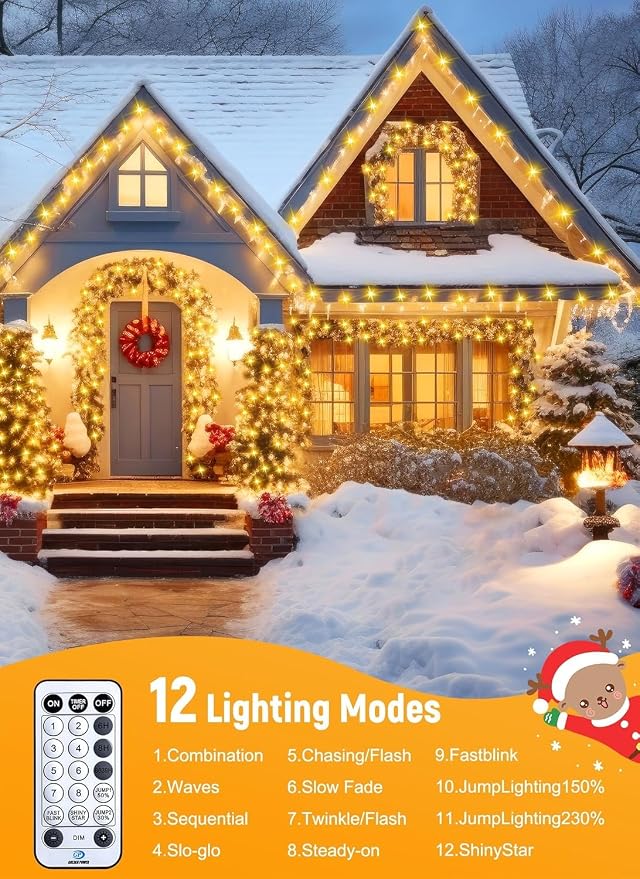 Cluster-Lights-Christmas-Tree-Lights-Outdoor, 1000 LED 50 Ft Christmas - Image 2