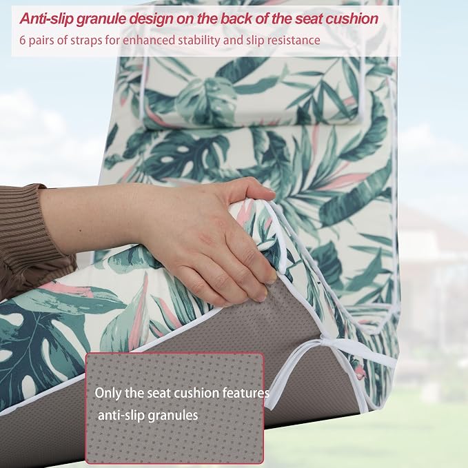 Chaise Lounge Cushions Outdoor 72x21x4 Inch, Patio Lounger Chair Cushion - Image 5
