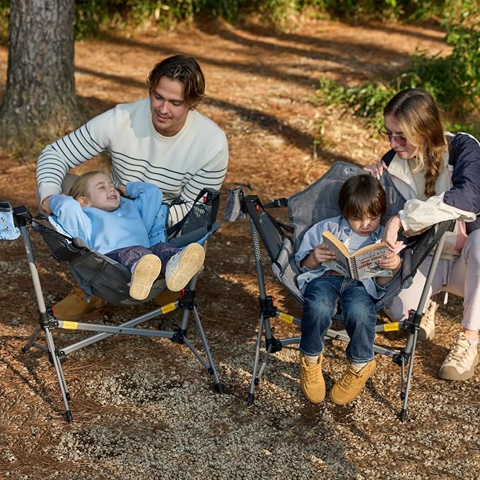 BusyBee Hammock Camping Chairs for Kids, Folding Kids Chair - Image 2